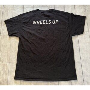 Netjets Wheels Up 8760 Black Short Sleeve T Shirt Men's Size XL